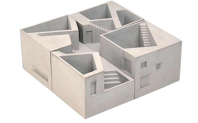 Handmade Concrete Architecture Stairs Pen Holder  Desk Organizer